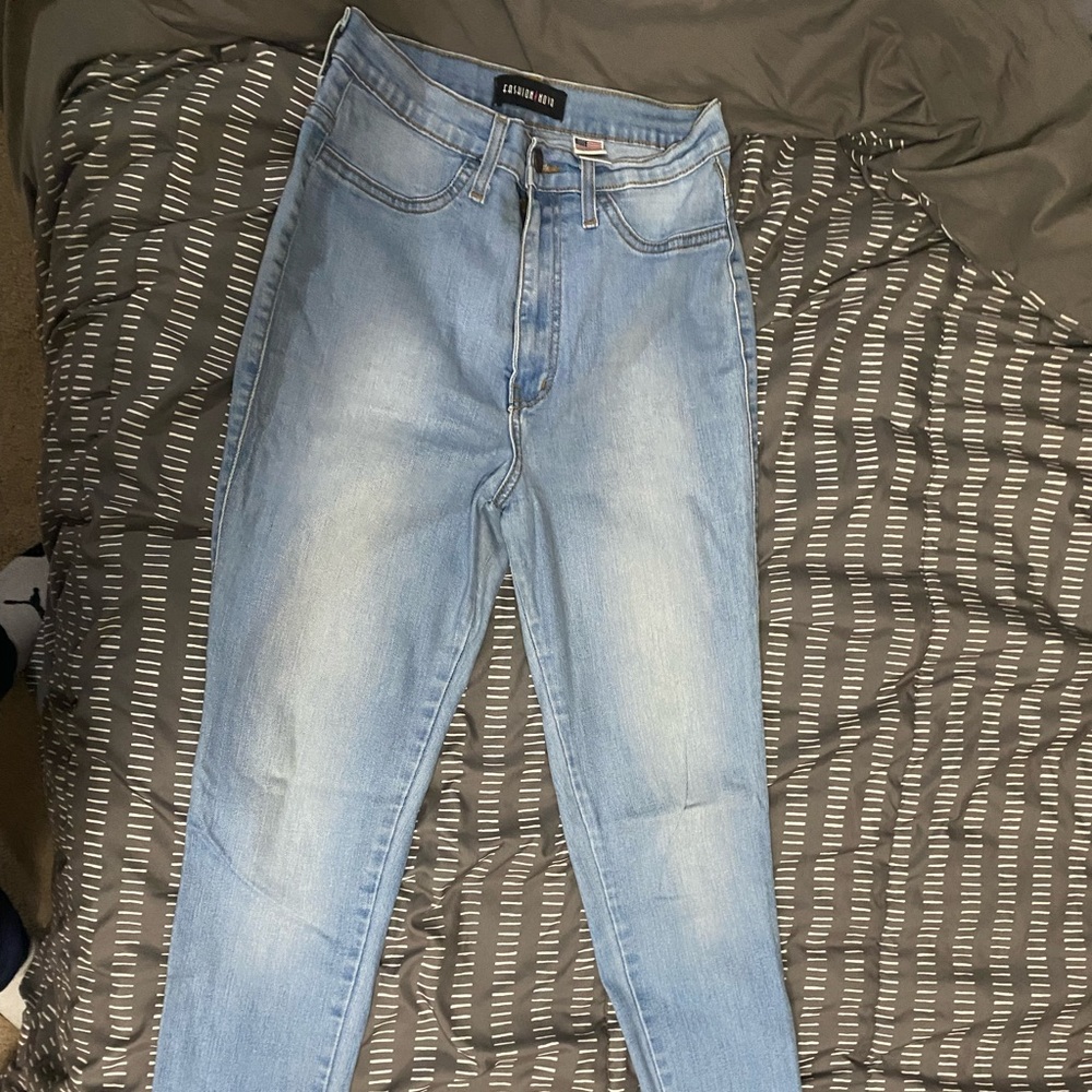 Light Blue Wash Skinny Jeans Fashion Nova